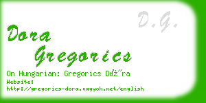 dora gregorics business card